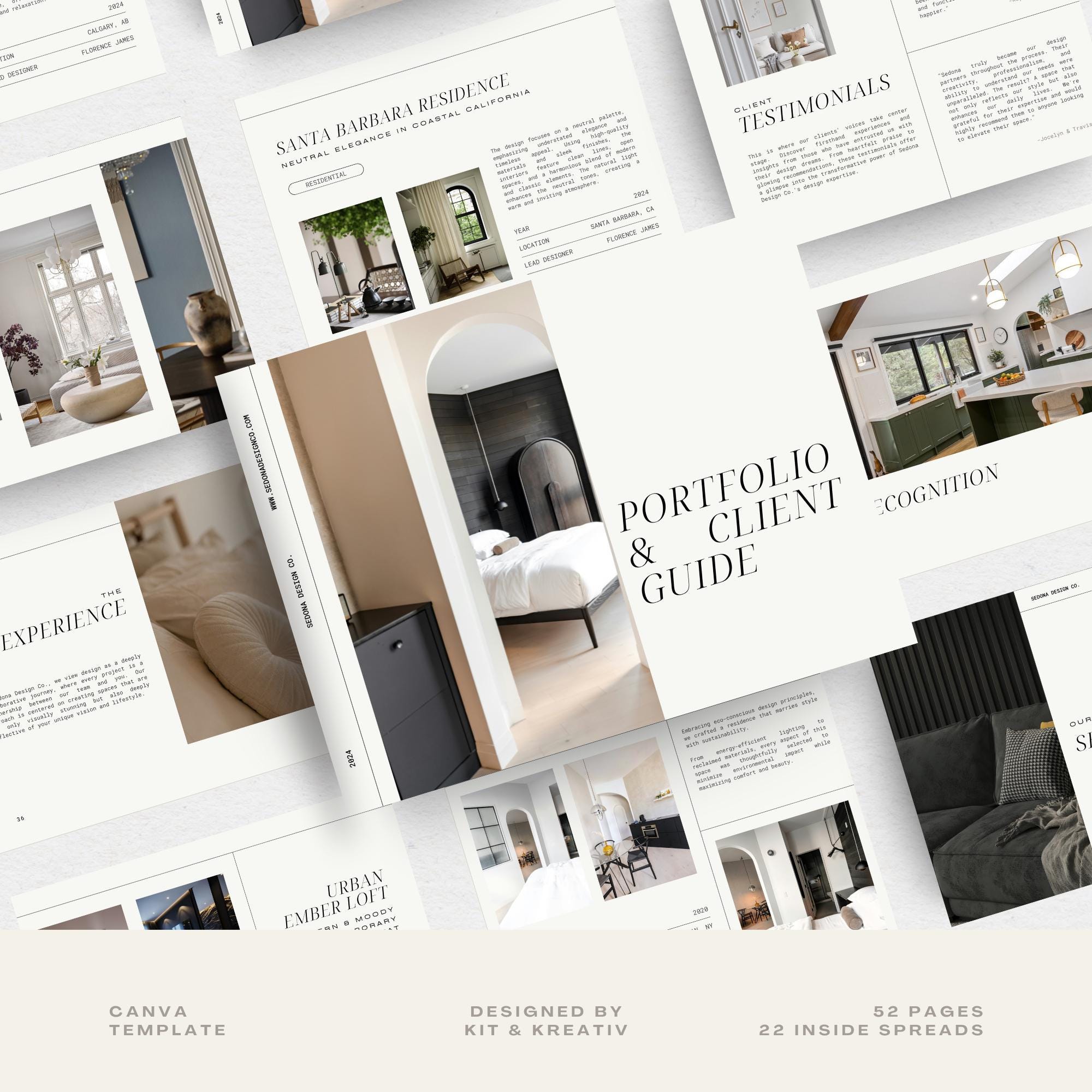 Interior Design Portfolio and Client Guide Beautifully Designed ...