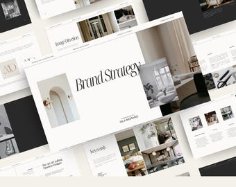 Brand Strategy Template Branding Guidelines Presentation Beautifully Branded Strategy Guide Template Brand Kit Custom-Branded Strategy Guide