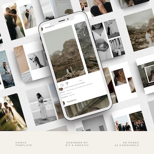 Photography Business Instagram Carousel Template Bundle Photographer Social Media Templates for Content Creator IG Carousel Post Templates