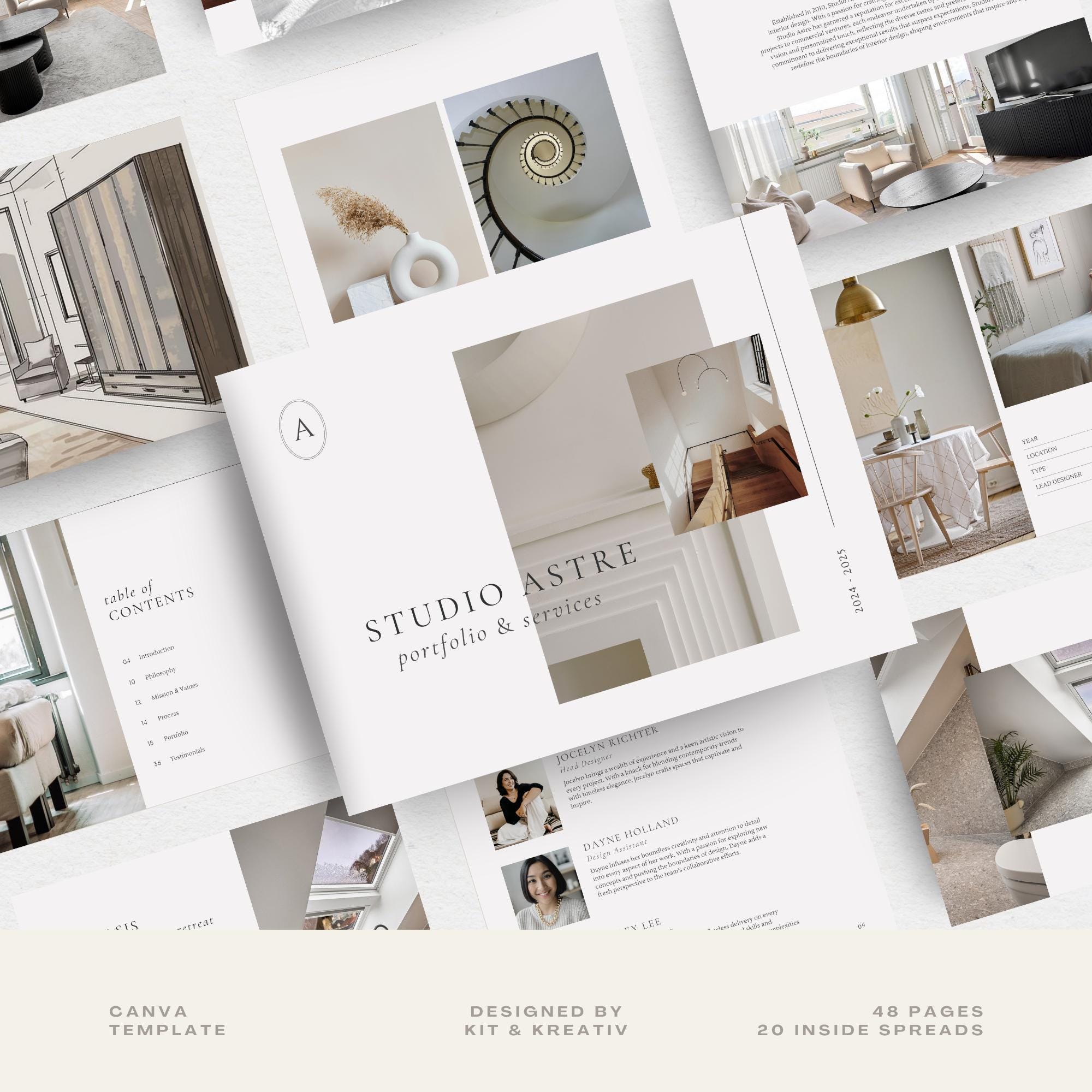Interior Design Portfolio Minimal Aesthetic Designer Portfolio Template ...
