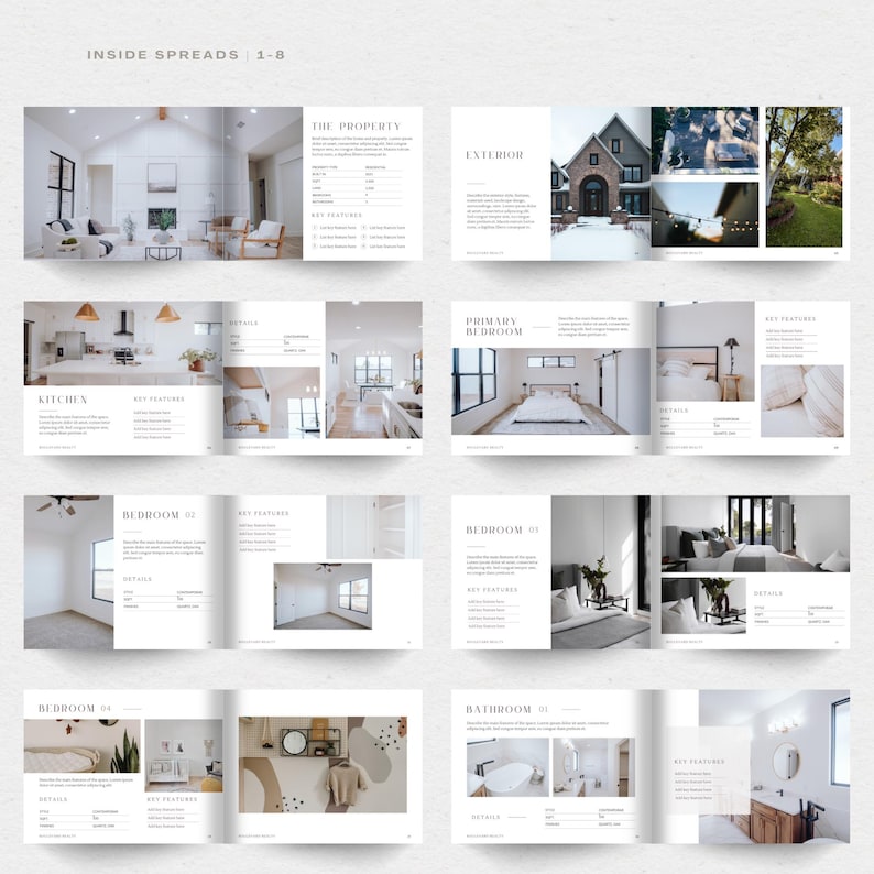 Minimal Luxury Property Brochure Real Estate Listing Booklet Modern ...