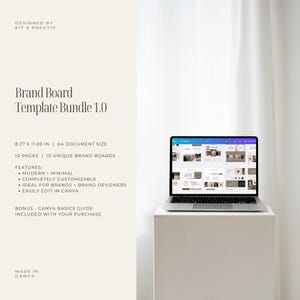 Brand Board Template Bundle for Brand Strategists Editable Canva Branding Kit Templates Mood Boards Logo Presentation Branding Guidelines image 2
