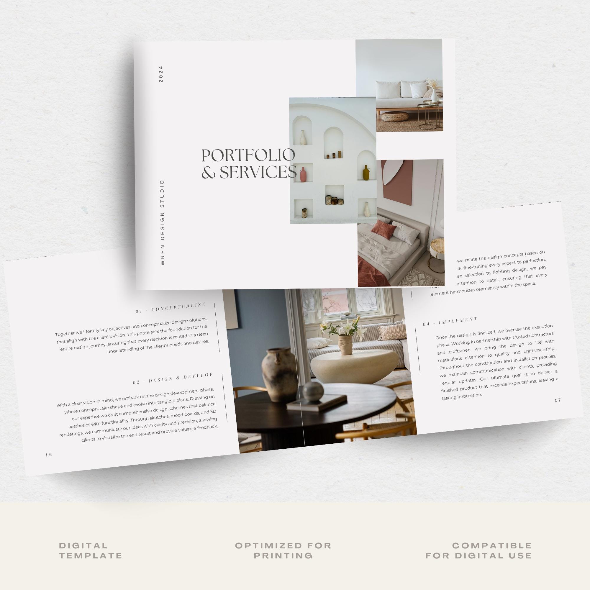 Interior Designer Portfolio Template Design Client Presentation ...