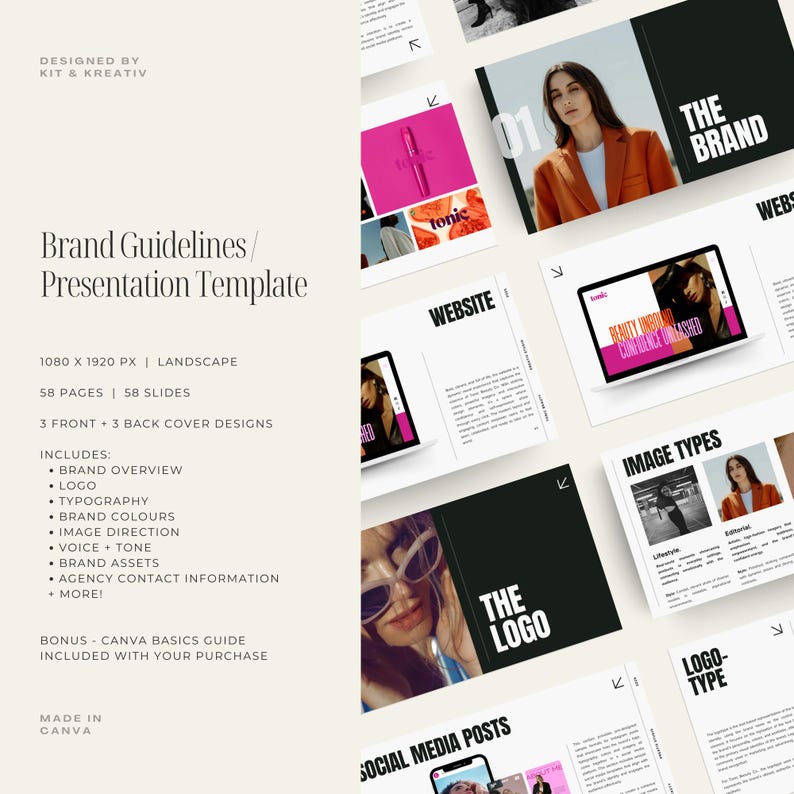 Brand Guidelines Template: Branding Design Client Presentation (canva ...
