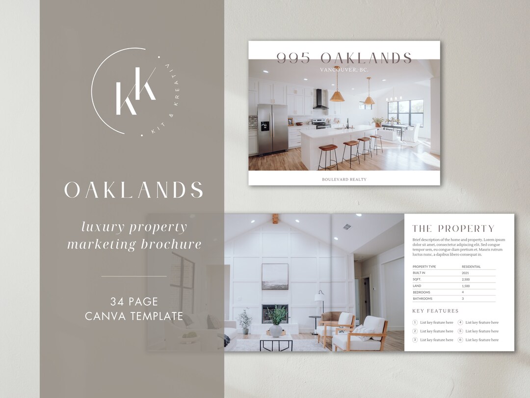 Minimal Luxury Property Brochure Real Estate Listing Booklet Modern