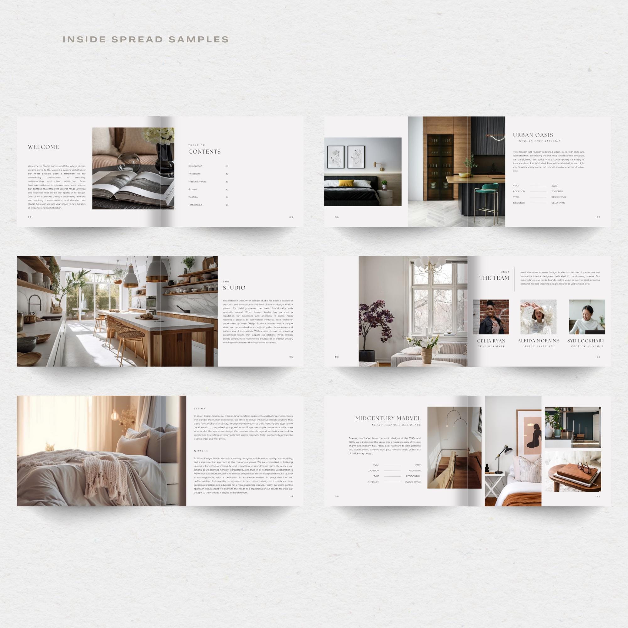 Interior Designer Portfolio Template Design Client Presentation ...