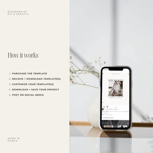 May include: A white smartphone mockup displaying a social media post with the text "NOW BOOKING FAMILY SESSIONS JANUARY - APRIL" on a white table with white flowers.