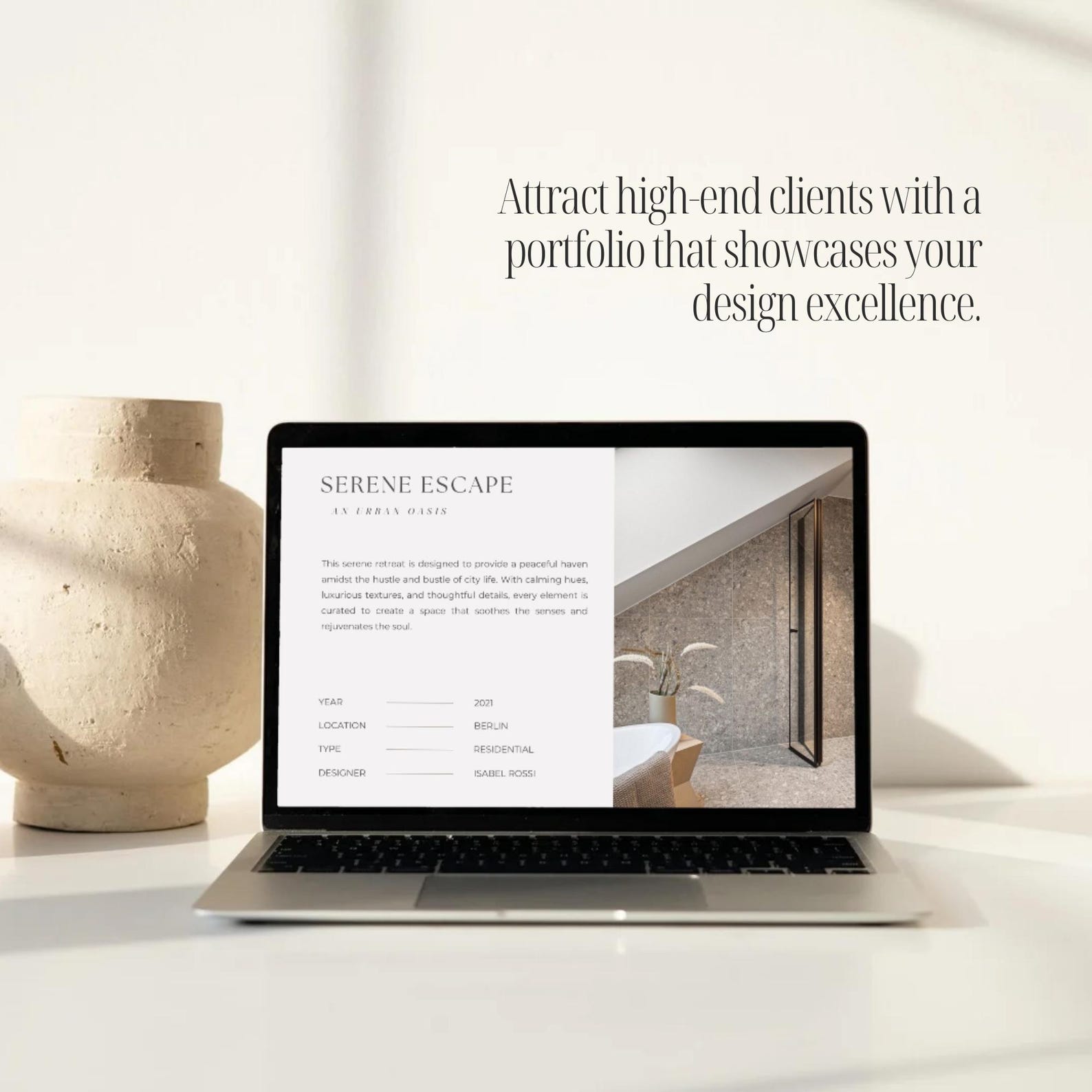 Interior Designer Portfolio Template Design Client Presentation ...
