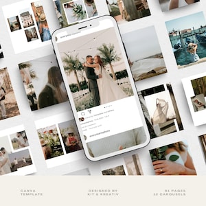 Photography Business Instagram Carousel Template Bundle Photographer Social Media Templates for Content Creator IG Carousel Post Templates