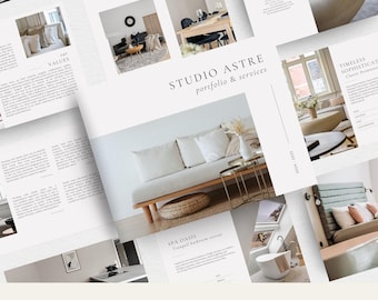 Interior Design Portfolio Minimal Aesthetic Designer Portfolio Template for Interior Designers Client Presentation Interior Design Catalog