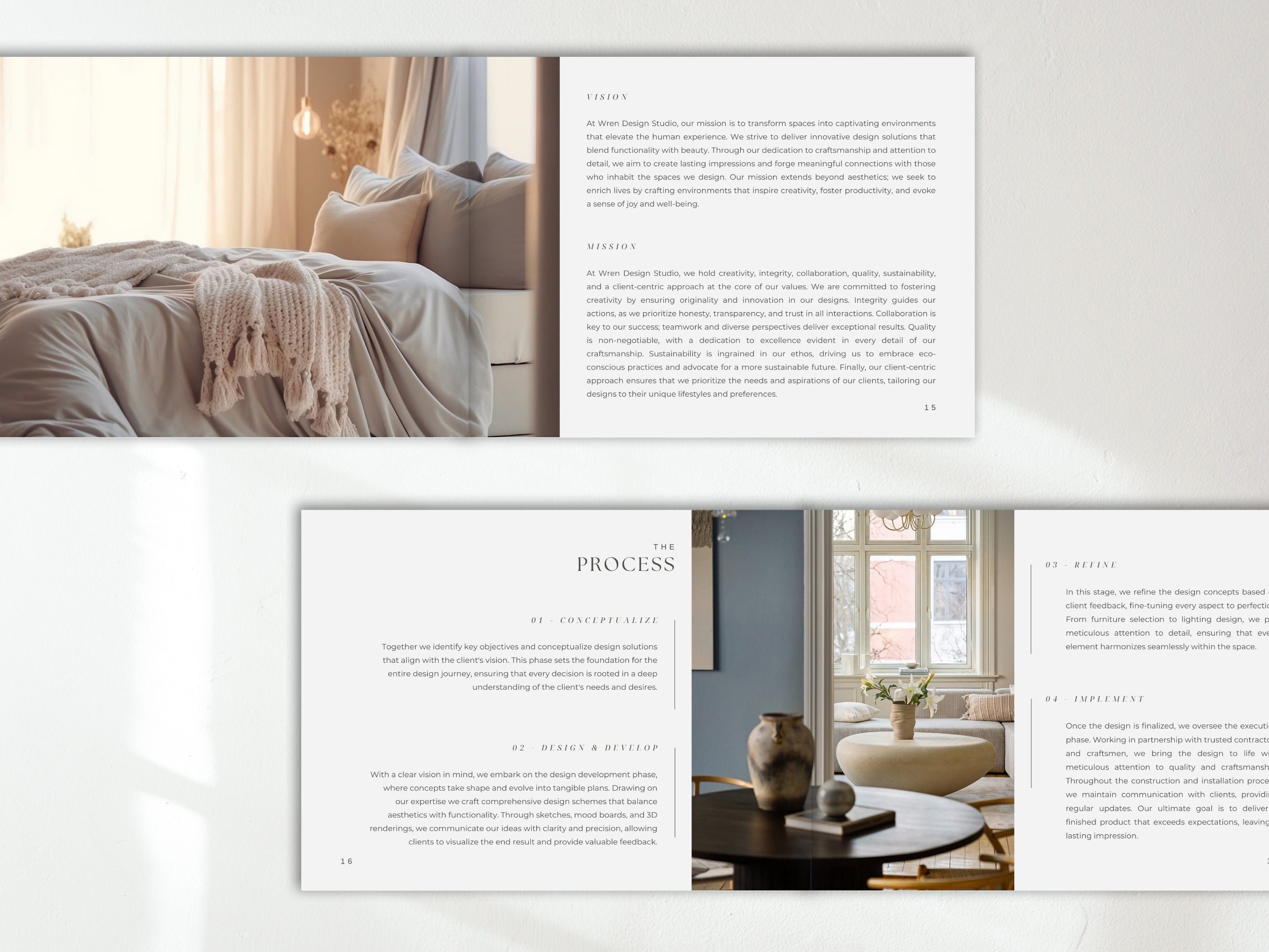 Interior Designer Portfolio Template Design Client Presentation ...