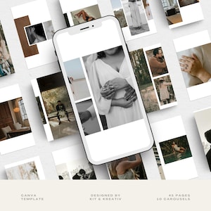Instagram Carousel Story Template Bundle Photographer Social Media Templates Content Creator IG Carousel Instagram Story Template Wedding IG