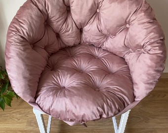 Macrame hanging chair cushion ONLY/Soft,comfortable swing pillow made of velvet and thai feather fabric,Swing Pillow with washable fabric