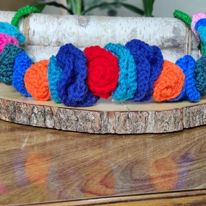 Handmade Crochet Flower Crown FIRE&ICE