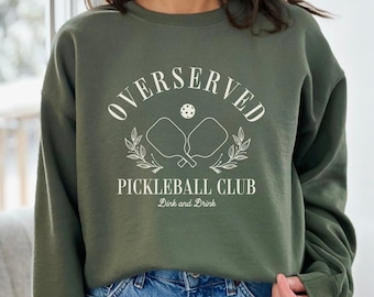 Pickleball Sweatshirt, Pickleball Cocktail Club Shirt, Funny Pickleball Shirt, Pickleball Sweater, Gift for a Pickleball Player