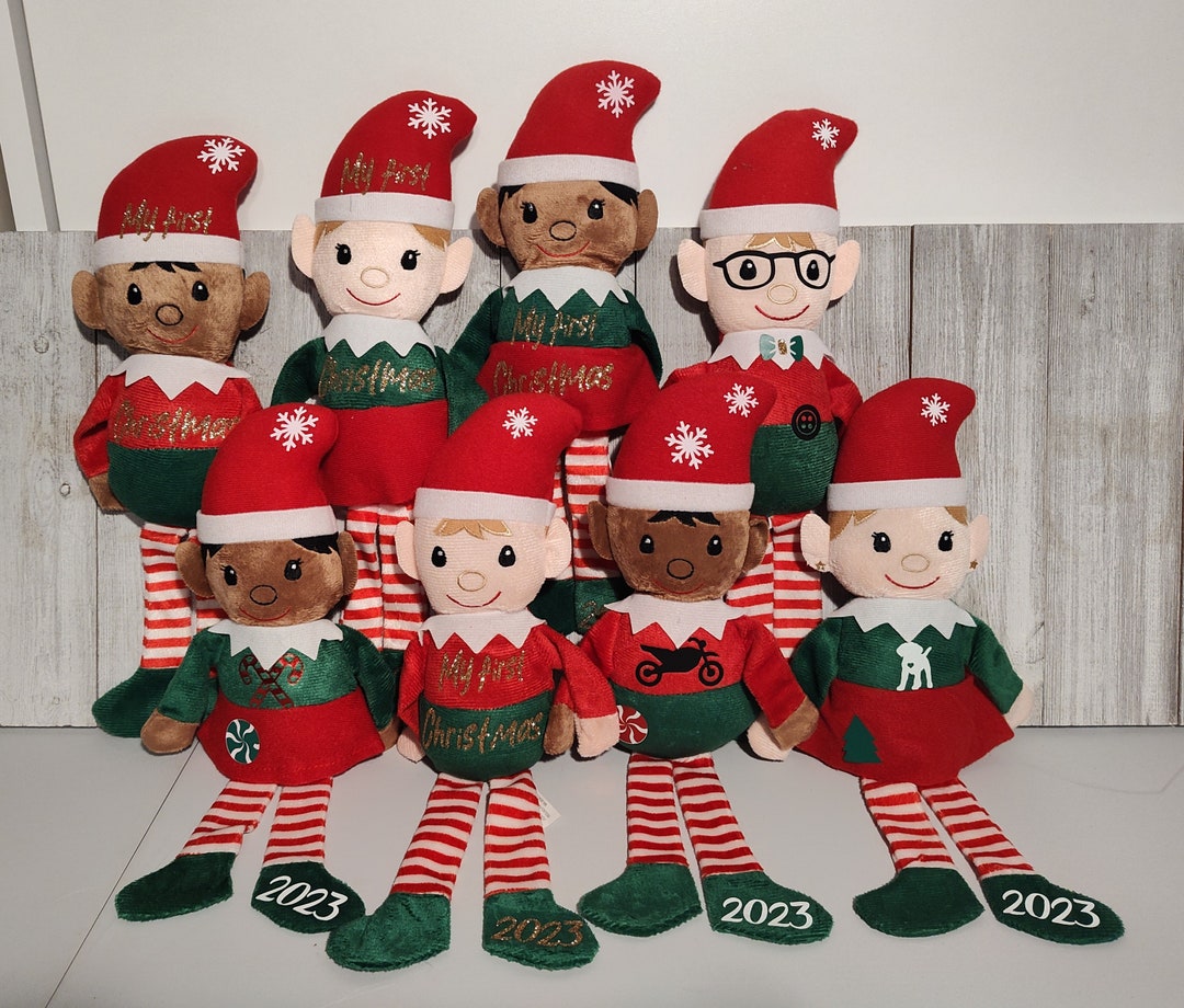 Personalize Plush Christmas Elves With Name Icon or Both Etsy