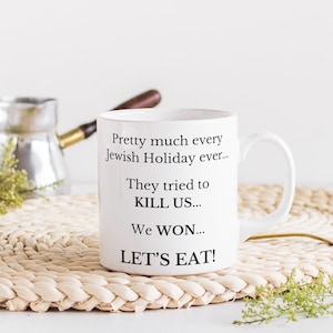Prácticamente todas las tazas de vacaciones judías, taza de café judaica, taza divertida judía, taza de café judía, taza de café de vacaciones judías, taza divertida