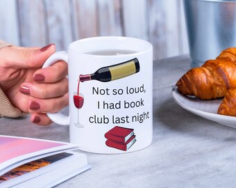 Book Club Wine Mug, Funny Reader Gift