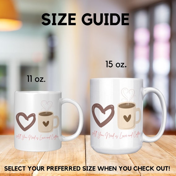 Mug "All You Need Is Love" Bleu Clair - Tasse Décorative Occasion