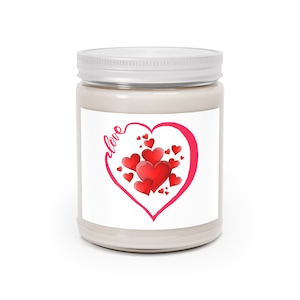 Love heart Scented Candles, 9oz