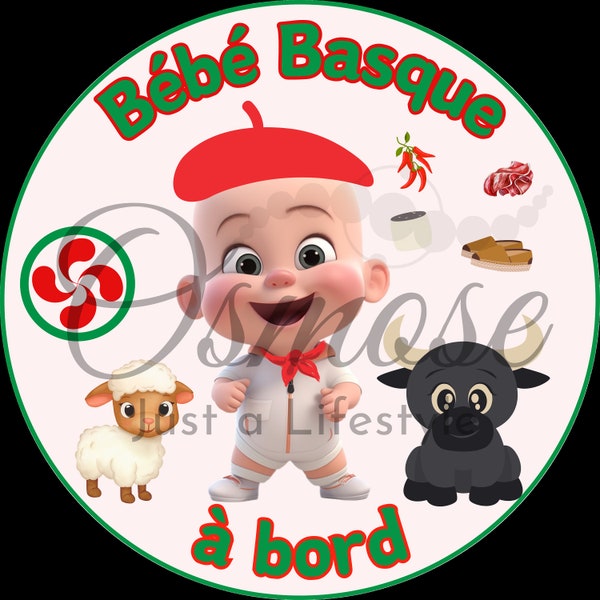 Autocollant Bébé à Bord - Bébé Basque