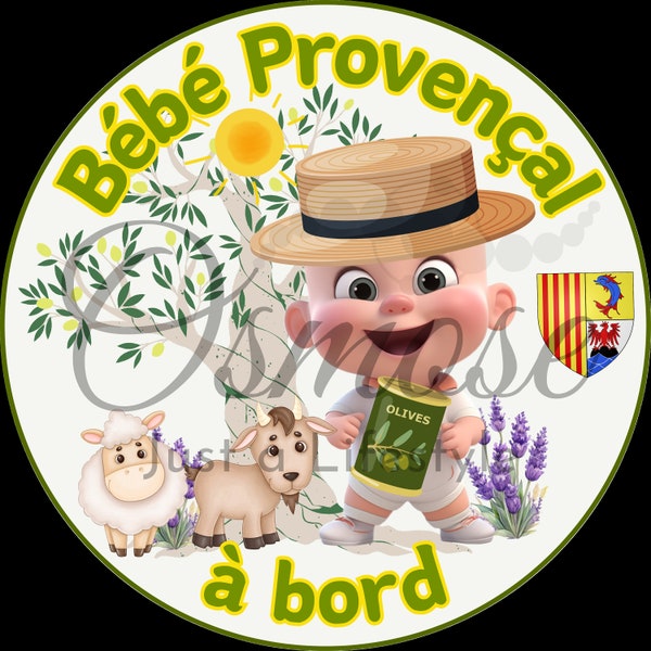 Autocollant Bébé à Bord - Bébé Provençal