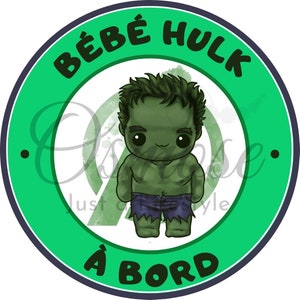 Baby an Bord Aufkleber – Baby Hulk