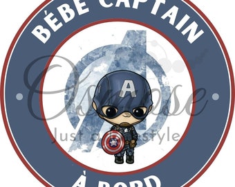 Autocollant Bébé à Bord - Bébé Captain