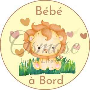 Baby on Board Sticker - Little Lion
