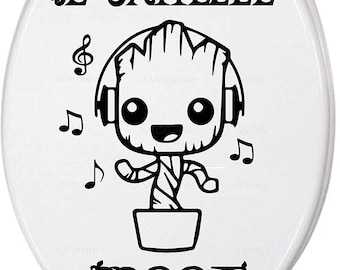 Divertida pegatina para asiento de inodoro - Mi nombre es Proot 4