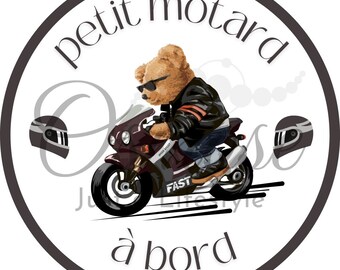 Baby on Board Aufkleber – Little Biker (Sportmotorrad)