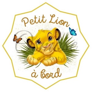 Baby on Board Sticker - Little Lion King (Simba)