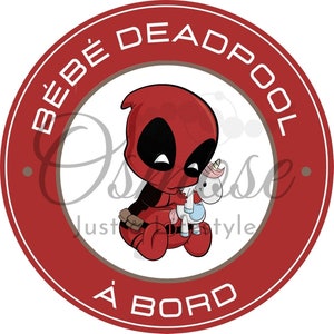 Naklejka Dziecko na pokładzie - Baby Deadpool
