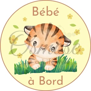 Baby on Board Sticker - Little Tiger