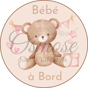 Adesivo Bimbo a Bordo - Orsetto Vintage
