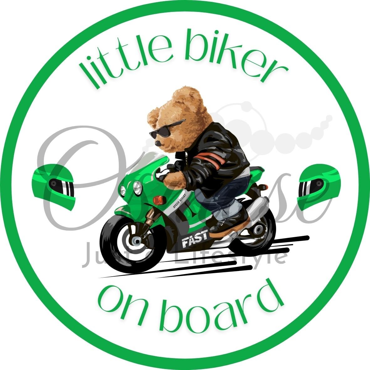 Autocollant "Bébé à Bord - Petit Motard Sportive" Noir - 13,5cm, Haute Qualité, Pour Vitre Ou Carrosserie