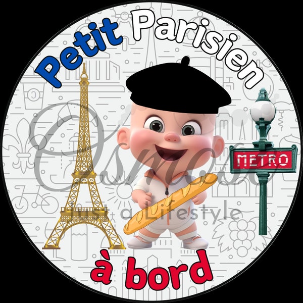 Autocollant Bébé à Bord - Petit Parisien