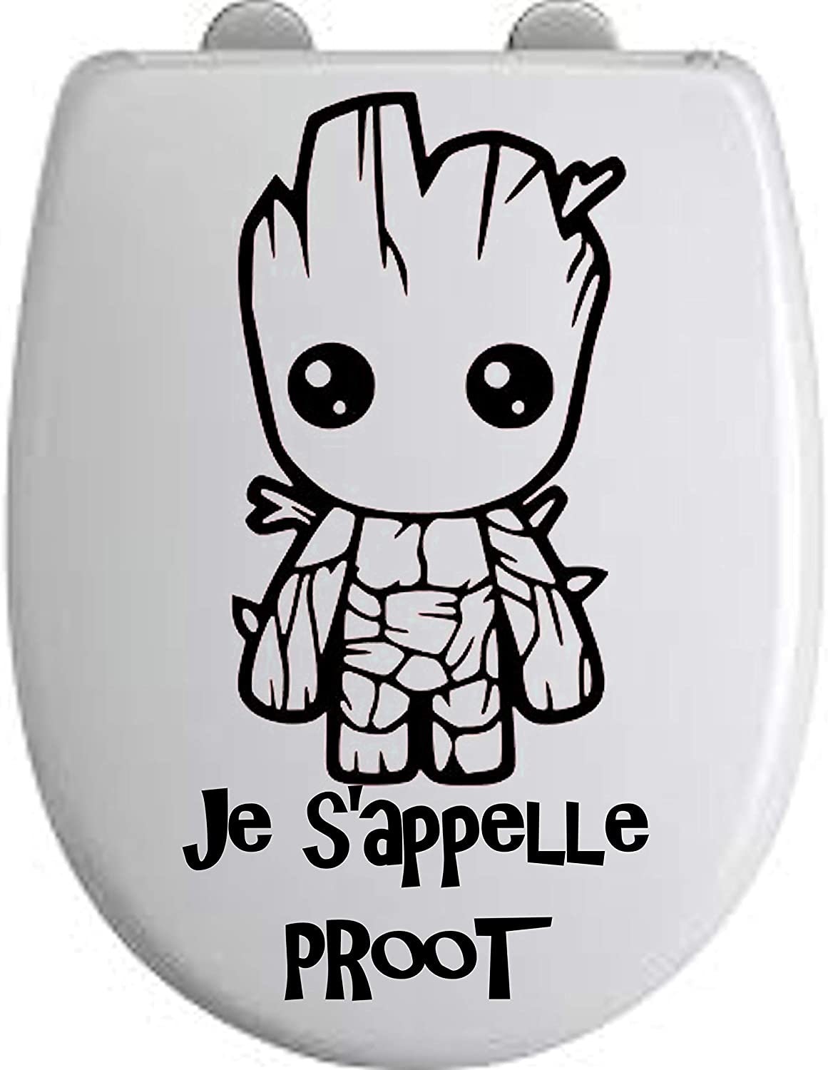 Stickers Fun Pour Abattant WC 'Je S'appelle Proot 3' - Neufs, Marque Osmose, Décoration Humoristique