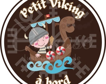 Autocollant Bébé à Bord - Petit Viking