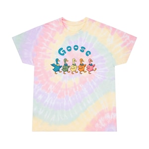 Goose the Band Tie Dye Tee, Unisex Cotton T-Shirt, Fun Tie Dye Shirt, Quirky Graphic Tee, Summer Festival Wear, Casual Everyday Top