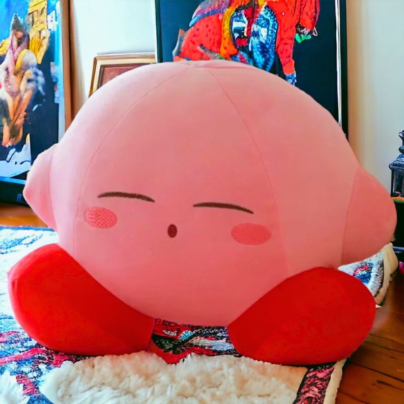 Giant Kirby Plush Stuffed Kirby Plushie Pillow Anime Kawaii Plushie Toy