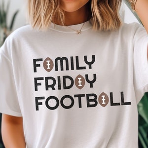 Family Friday Football Comfort Colors TShirt, Unisex Garment-Dyed Tshirt, Family Football Tee, Gift for Football Mom, Gift for Football Dad