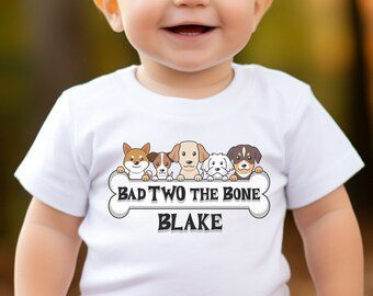 Two Year Old Birthday Shirt, Kid's Birthday Shirt, Dog Lover Shirt, Toddler Dog T Shirt, Cute Kids Birthday Shirt, 2 Year Old Birthday