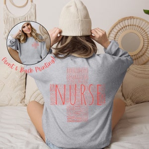 Trendy Nurse Sweatshirt, RN Sweatshirt, Sweatshirt Gift for Nurse, Gift for RN Coworker, Fun Nurse Sweatshirt, Gift for RN