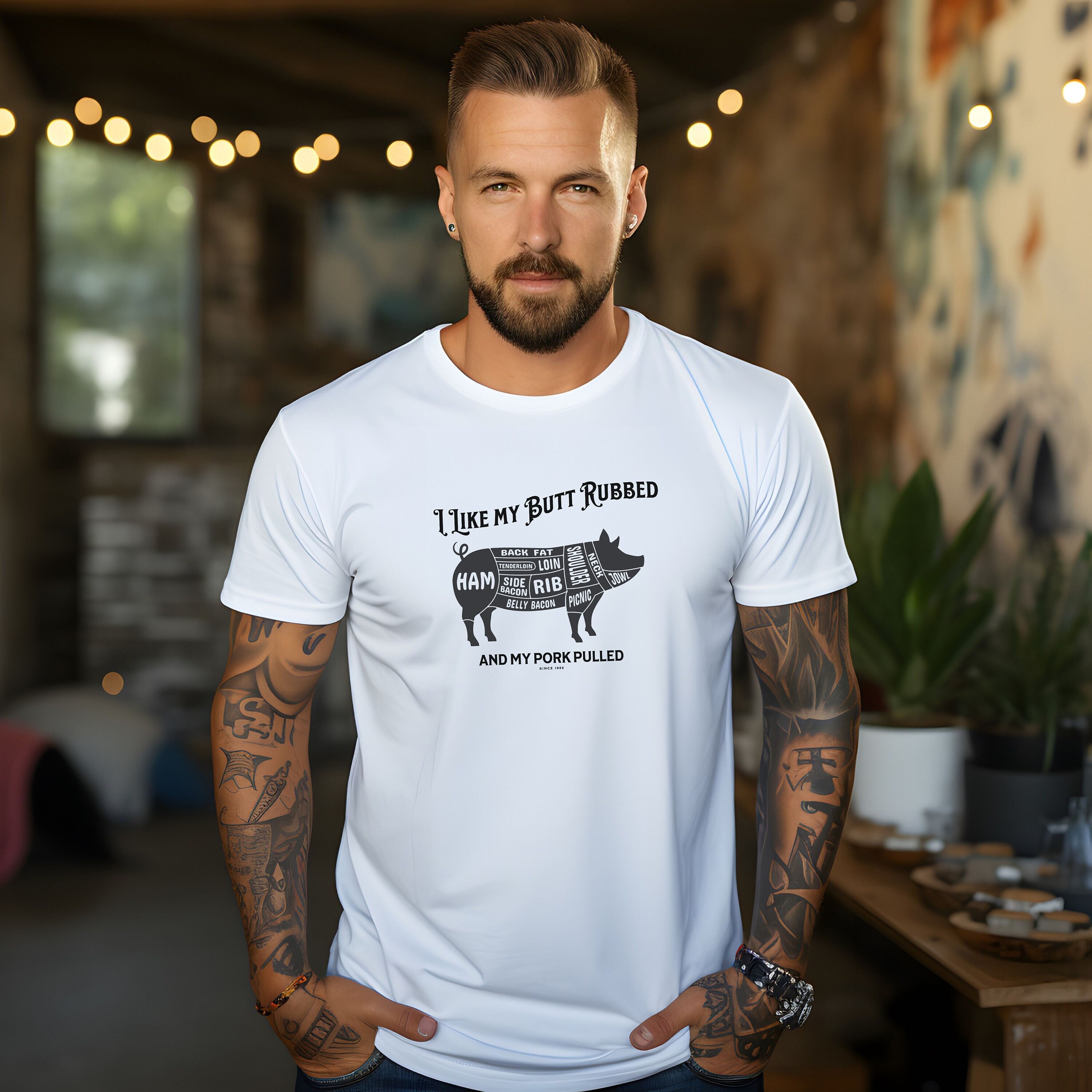 I Like My Butt Rubbed and My Pork Pulled Fully T-shirt BBQ - Etsy