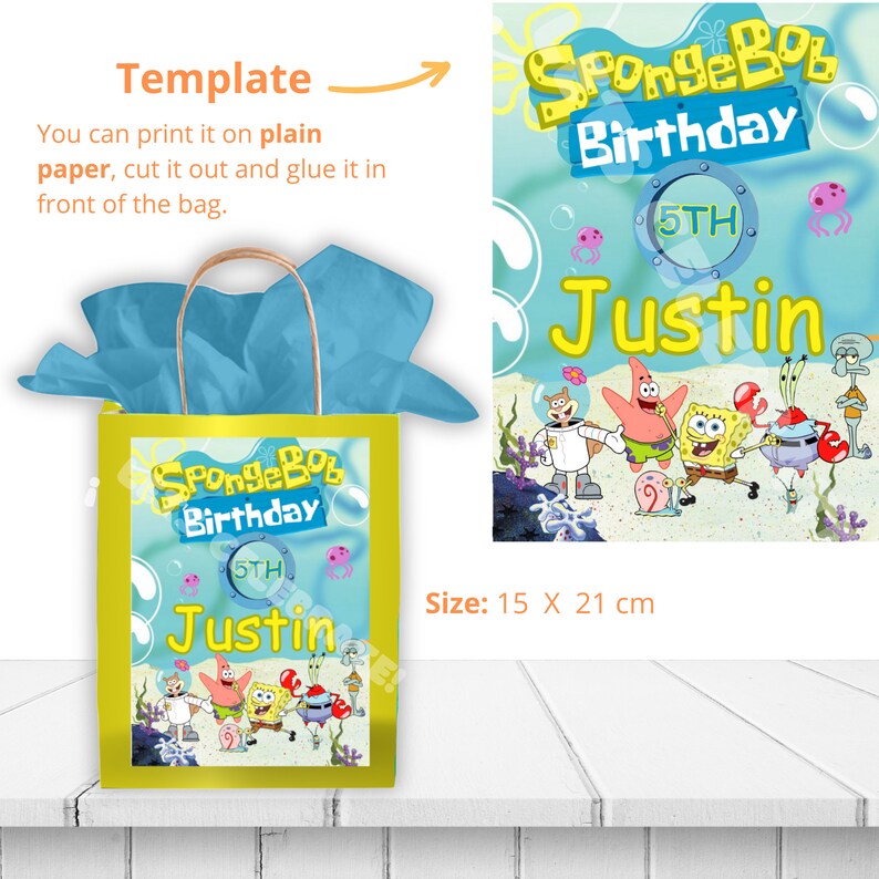 Spongebob Editable Party Pack, Chocolate Bar, Birthday Decor, Spongebob ...