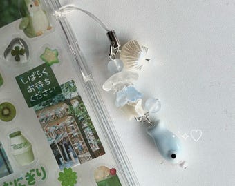 ceramic fish + star oceancore acubi dtdeco phone charm <3