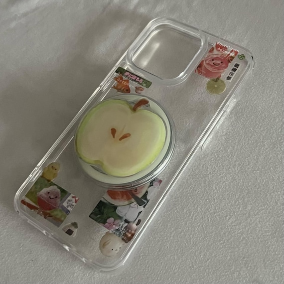 Heisei Retro Apple Green Sticker Deco Resin Juminocore Japanese