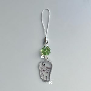green sweater smiski dtdeco lucky four leaf clover juminocore phone charm &lt;3