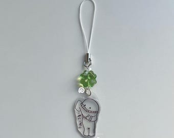 green sweater smiski dtdeco lucky four leaf clover juminocore phone charm <3